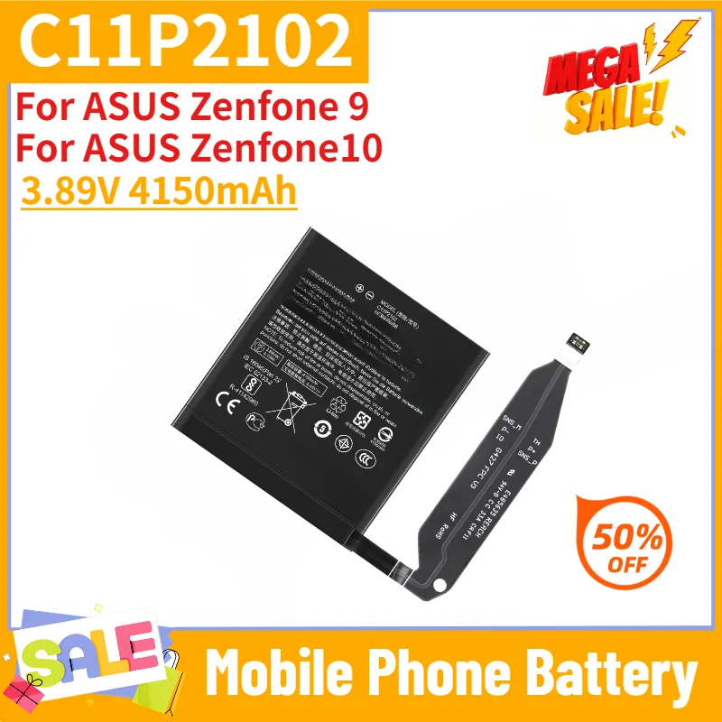 High Quality C11P2102 Battery 3.89V 4150mAh for ASUS Zenfone 9 Zenfone10 Mobile Phone Replacement Battery