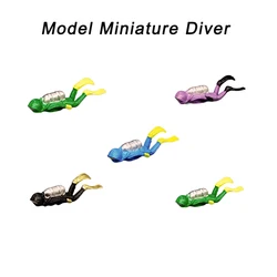 Diy Miniature Diver Figures Ocean Scene Simulation Doll Model Underwater Exploration Small Diver Ornament Doll 1pc