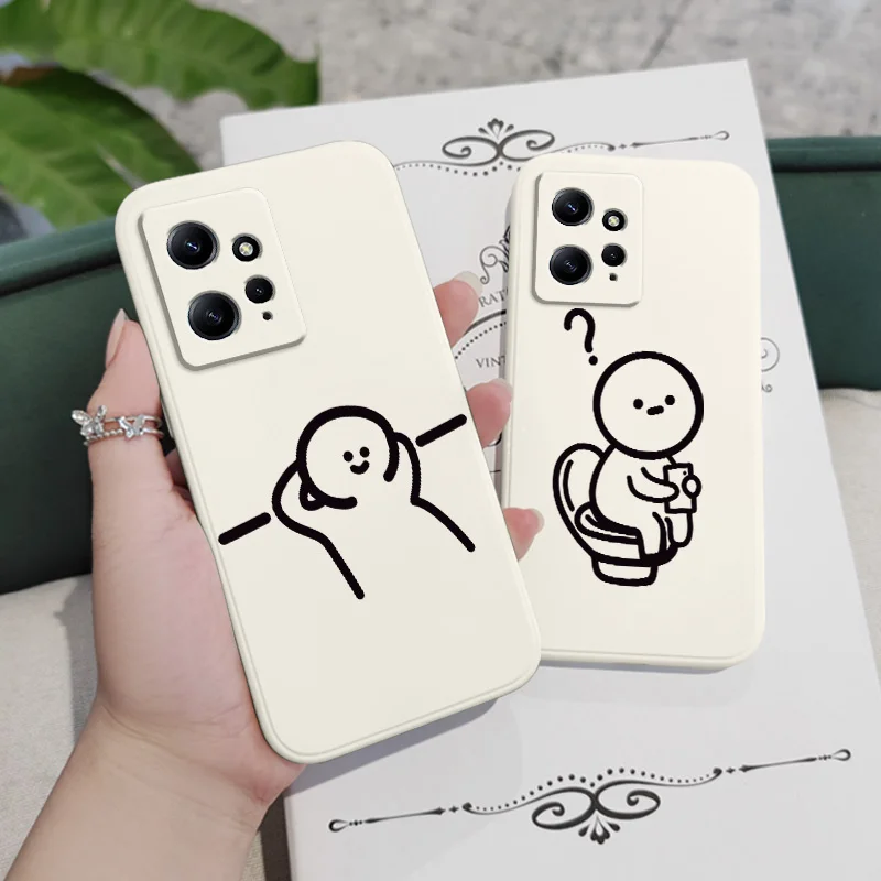 Mech Bear Phone Case For Xiaomi Redmi Note 13 12 12S 11 11S 10 10T 10S 9 9S 8 7 Pro Plus 4G 5G Liquid Silicone Cover