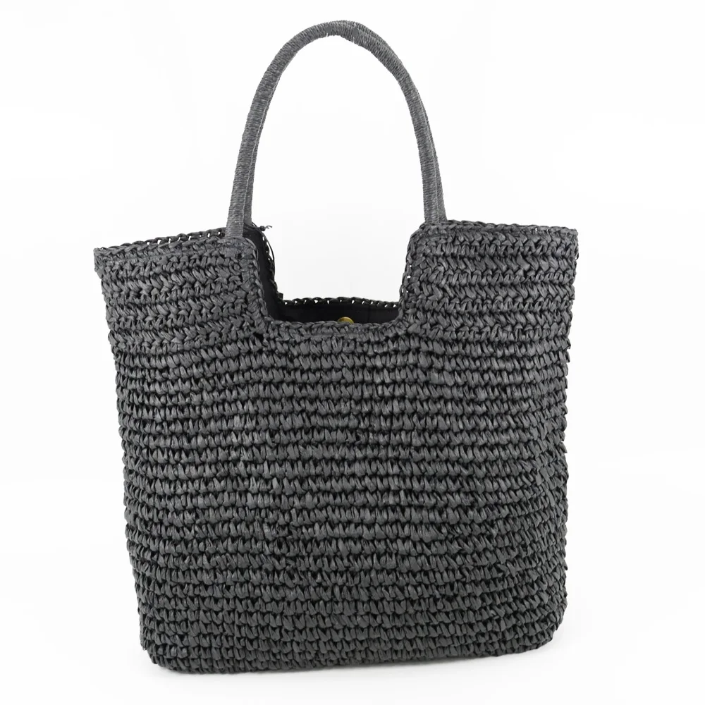 Large Capacity Women Shoulder Straw Bag Handmade Woven Handbag Big Bohemia Beach Raffia Shopper Tote