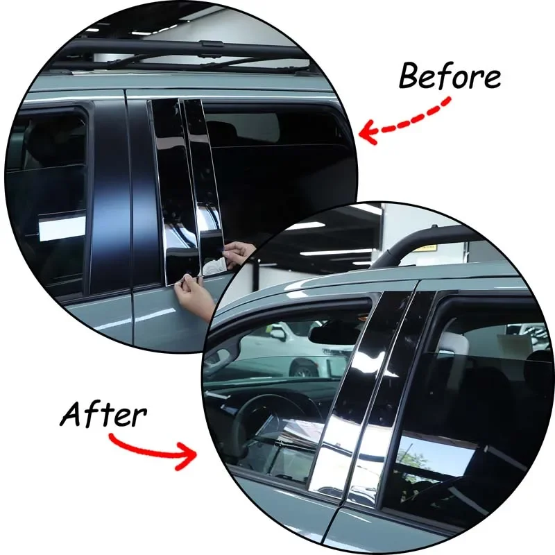 For Toyota Tundra/Sequoia 2007-2021 PC material car center pillar trim decorative sticker exterior modification accessories