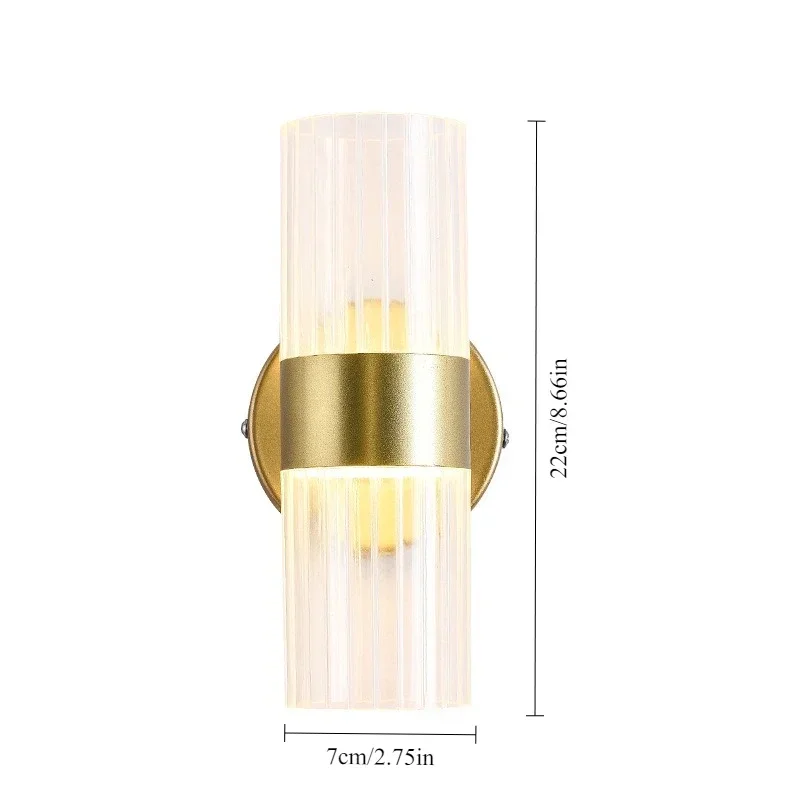 W LED wall lamp Nordic bedroom bedside lamp Modern minimalist staircase hallway study wall lampW