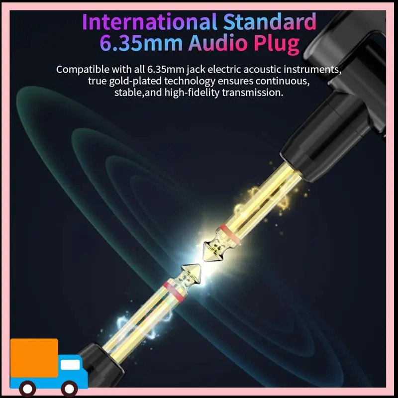 

Professional 2.4G Wireless Guitar System Rechargeable Guitar Transmitter Receiver 48K/16Bit Real-Time Transmission Rotatable Plu