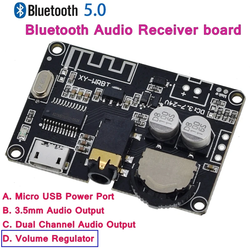 Bluetooth Audio Receiver board Bluetooth 5.0 mp3 lossless decoder board Wireless Stereo Music With Power Amplifier Module