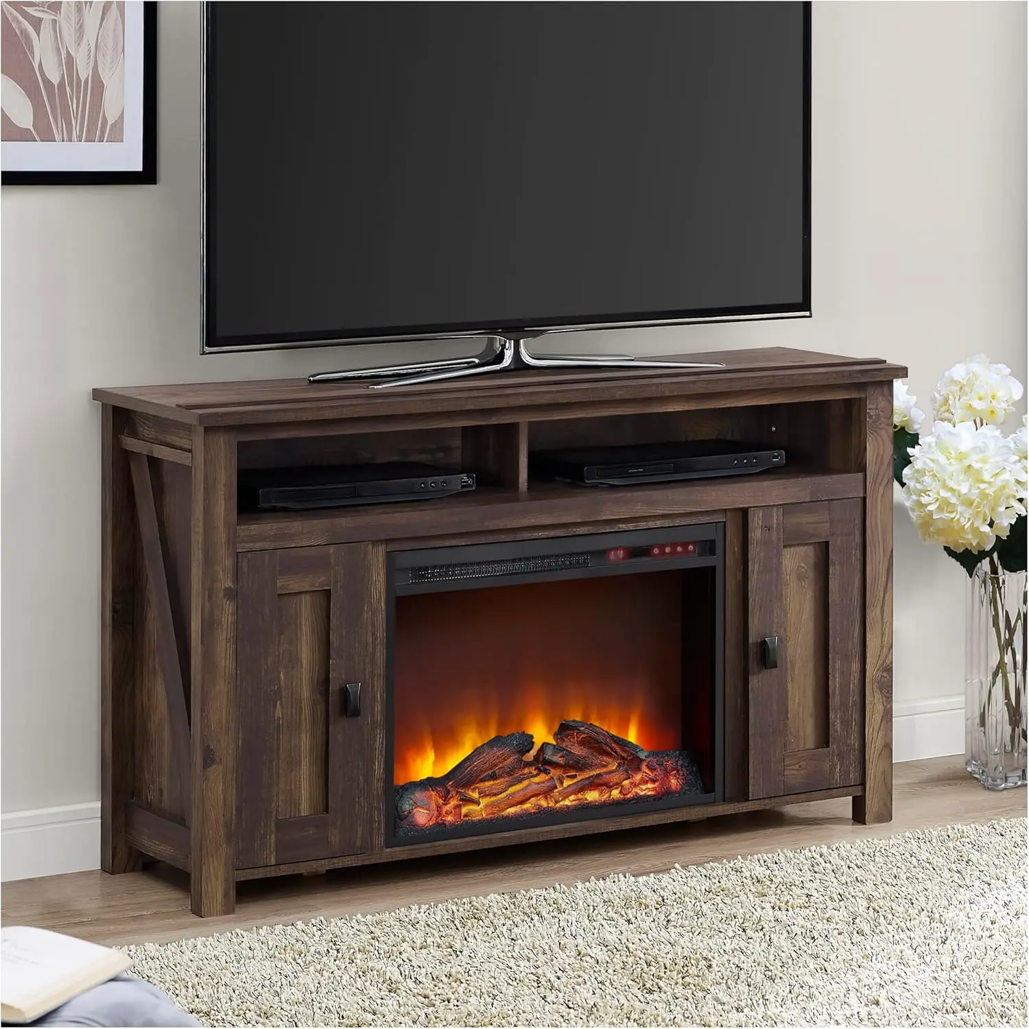 Home  Electric Fireplace Console, TVs up to 50