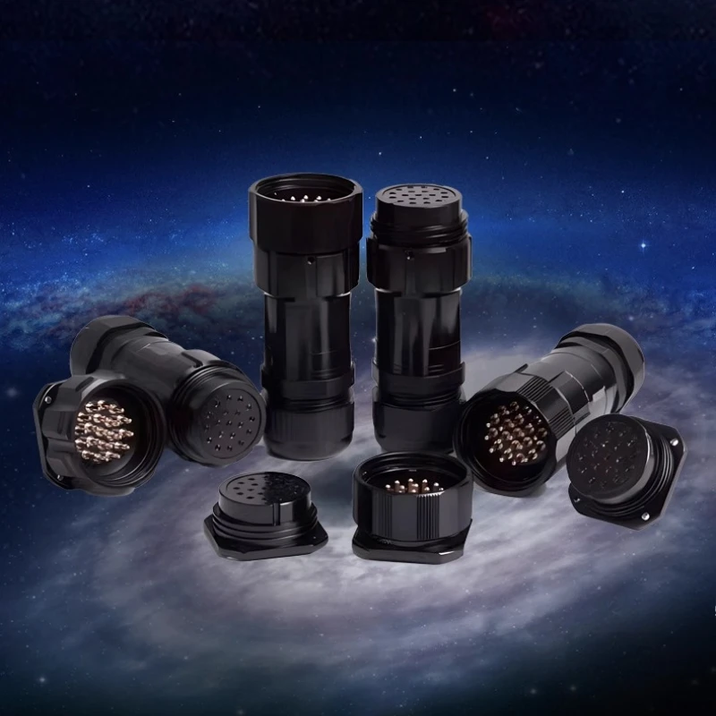 19 Pin Waterproof Power Connector Set – Male To Female Aviation Plug For Stage Lighting LED Screens Power Distribution