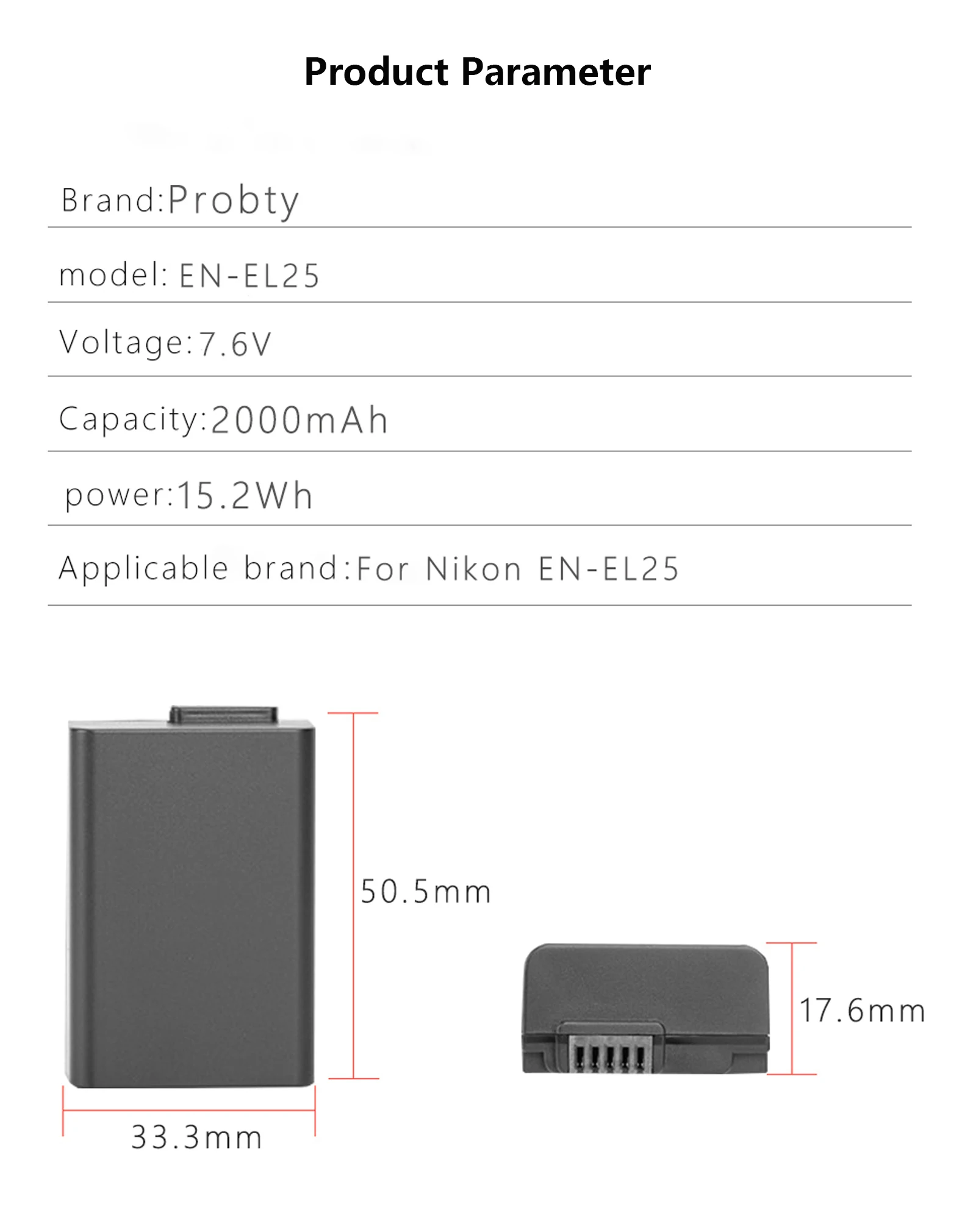 Bateria de substituição EN-EL25 e carregador duplo rápido de 20 W para Nikon Z30 Z50 ZFC Camera 4241 EN-EL25 Bateria MH-32 Carregador