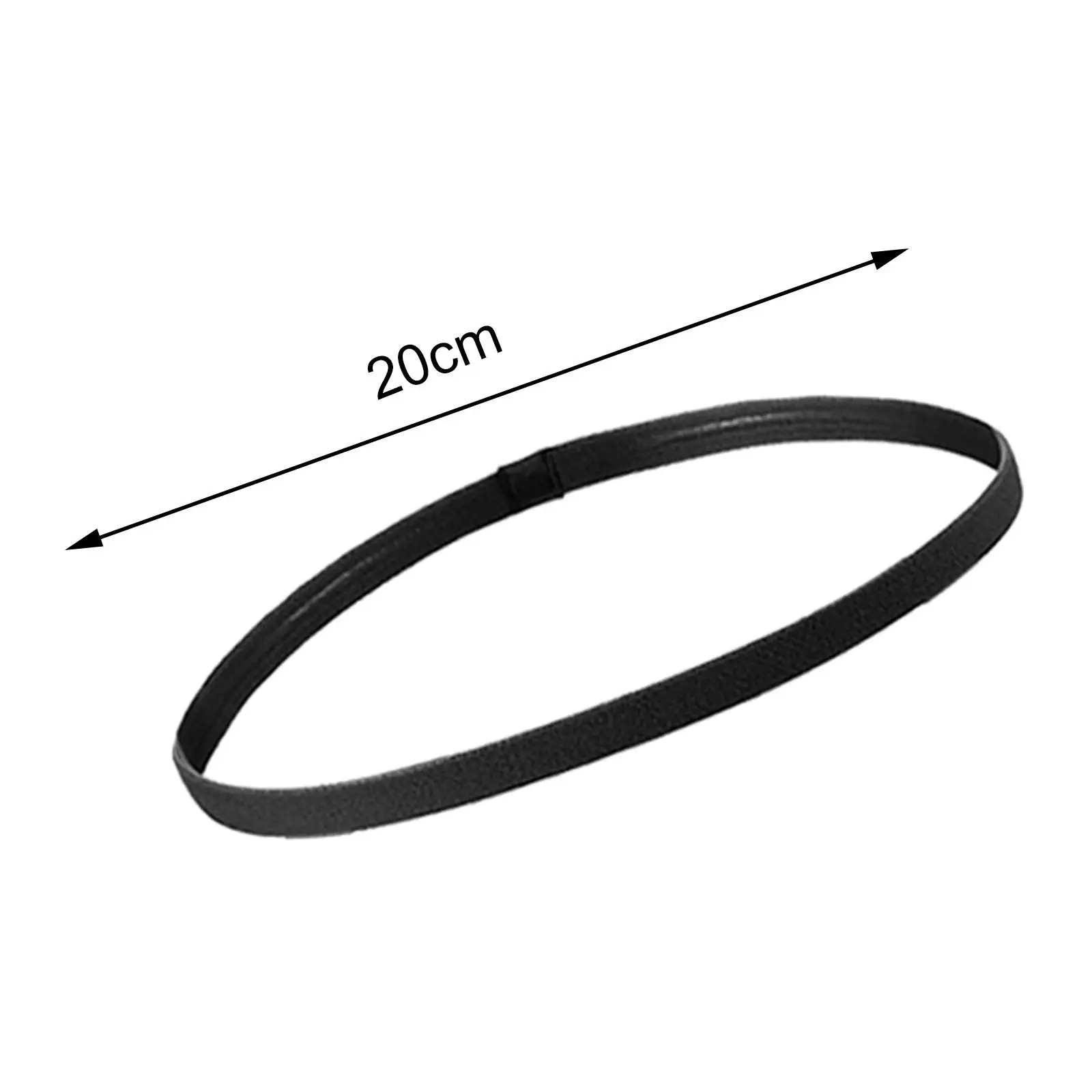 Diadema de entrenamiento elástica antideslizante de 5 piezas, banda para el sudor colorida, deporte para correr para mujeres, hombres, negro