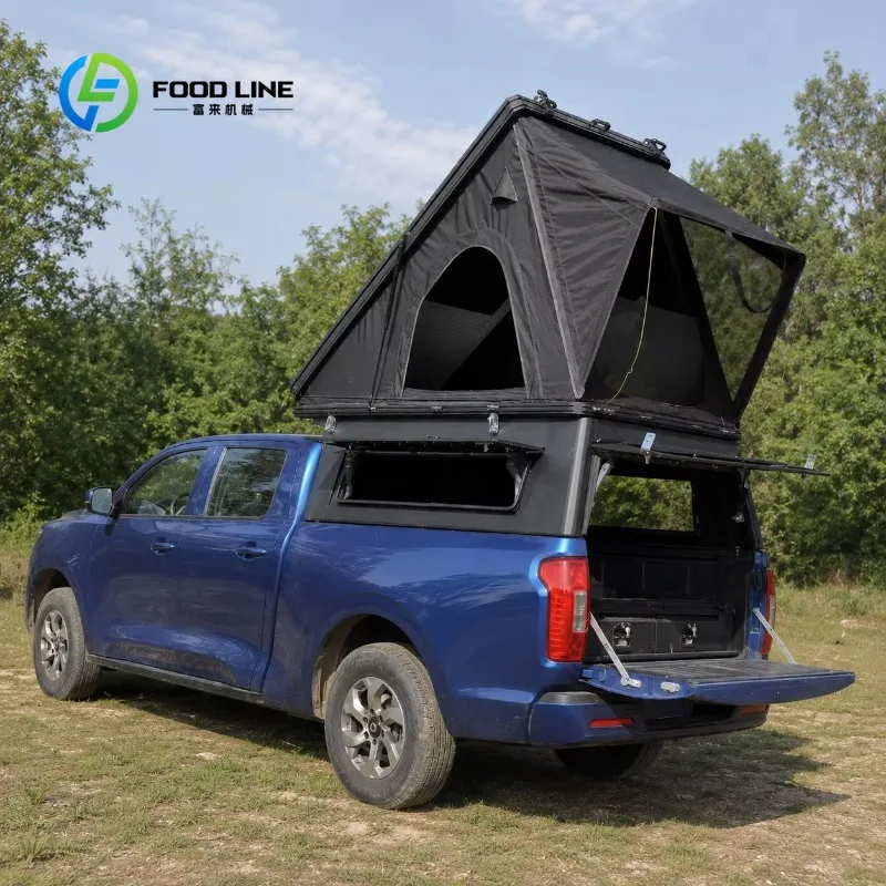 hard shell rooftop tent truck camper high hydrostatic pressure shelter for 3‑4 persons 4x4 off‑road family camping tours