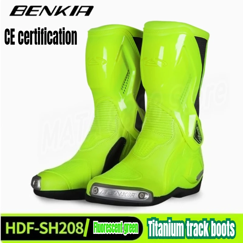 Motorcycle Riding Boots Men's Cowhide Waterproof Mid-Calf Boot for Riding Perfect Motocross Motorbike Bota for All Seasons