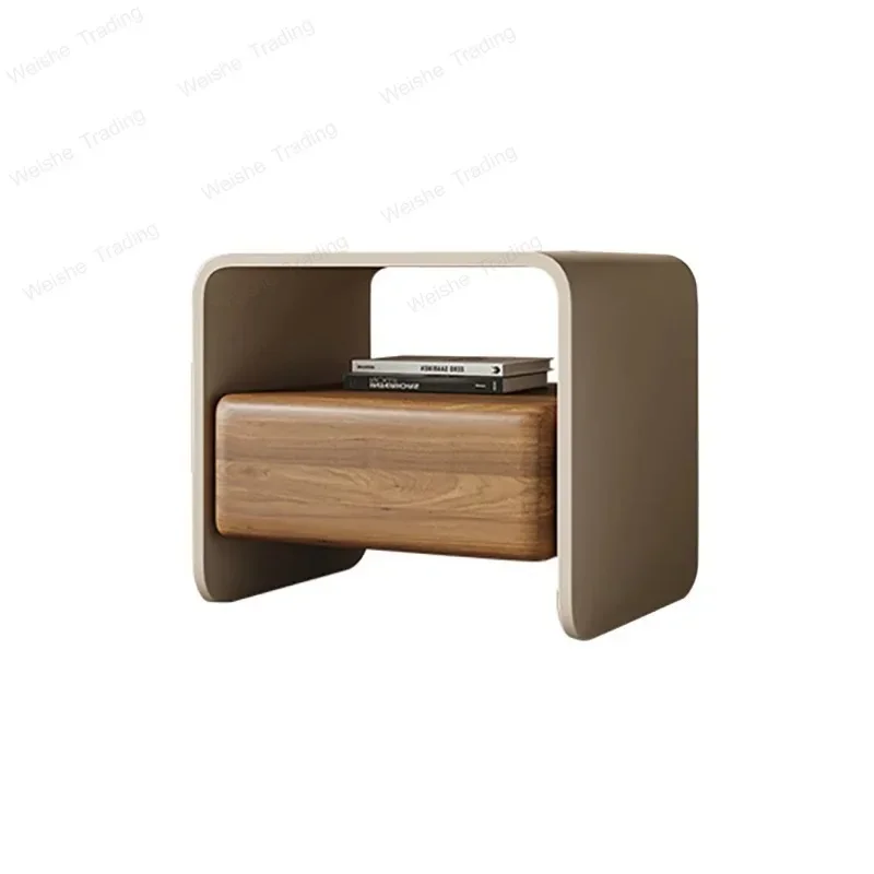 Aesthetic Luxury Bedside Table Elegant Design Unique Nightstands Bedroom Storage  Home Furniture