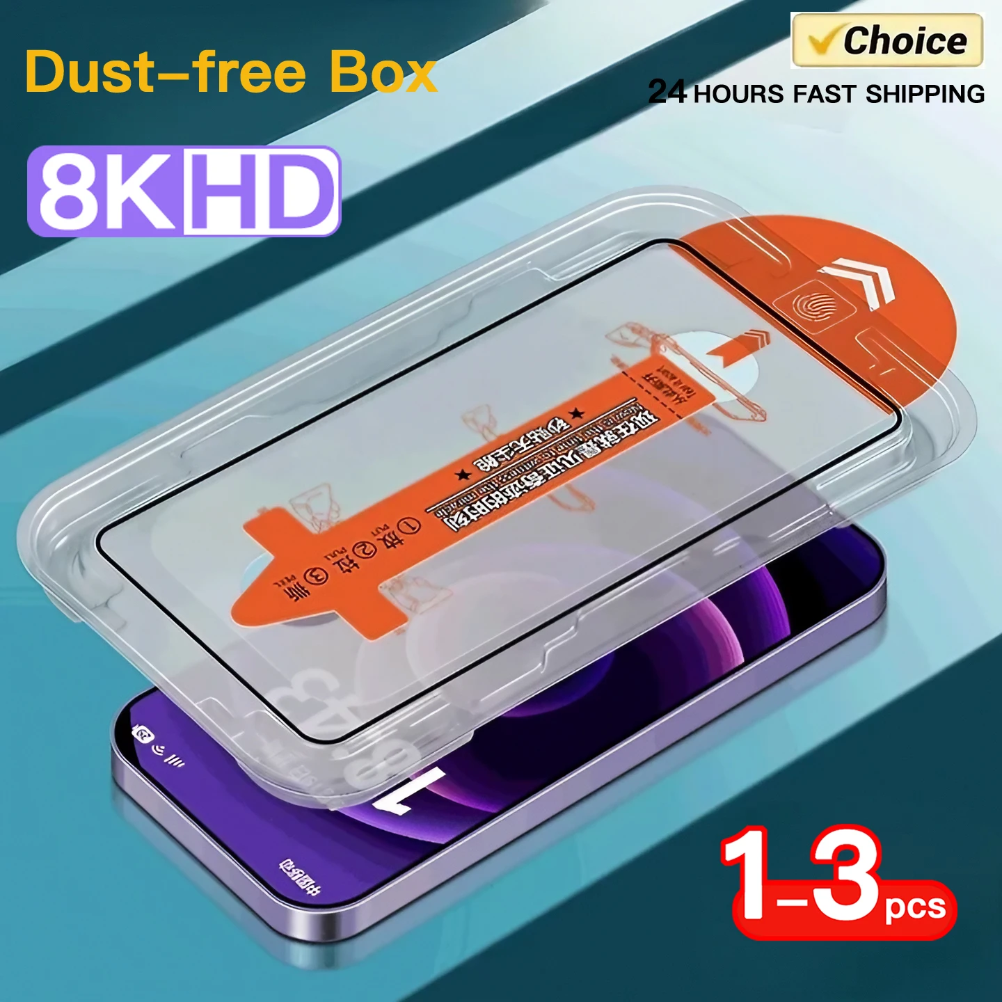 

1-3PCS Dust-free Tempered Glass for Samsung Galaxy S24 S23 S22 S21 Plus 3D Full Cover for S25 Ultra Screen Protector