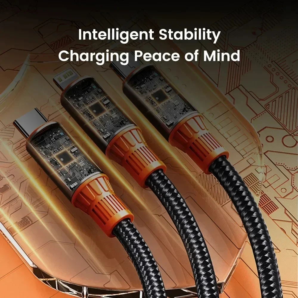 3 в 1 USB-кабель типа C для Samsung Xiaomi Huawei USB C-кабель для iPhone 16 15 14 13 Pro Зарядное устройство для телефона USB-кабель для передачи данных