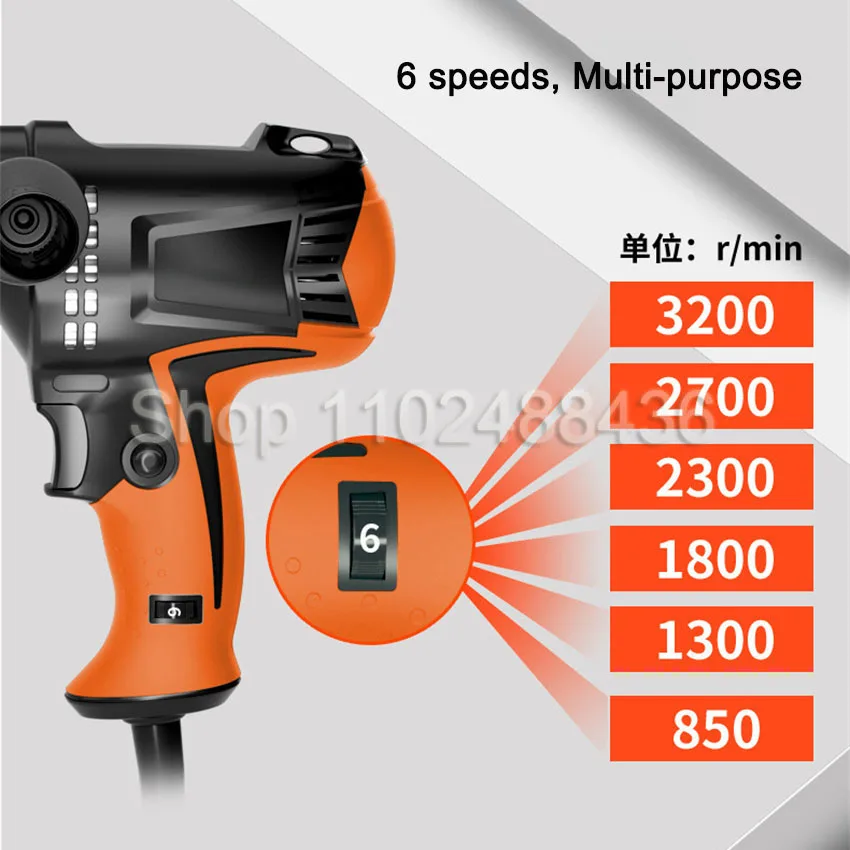 980W Six Gears Adjustable Speed Car Polishing Machine Automobile Polishing Tool Electric Car Polisher Electric Waxing Machine