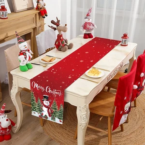 Polyester Christmas Table Runner, Merry Christmas Decorations for Home Decor, Christmas, Note, Gifts Noel, New Year, 2023, 2024 8 Main Sales Table Path - №8