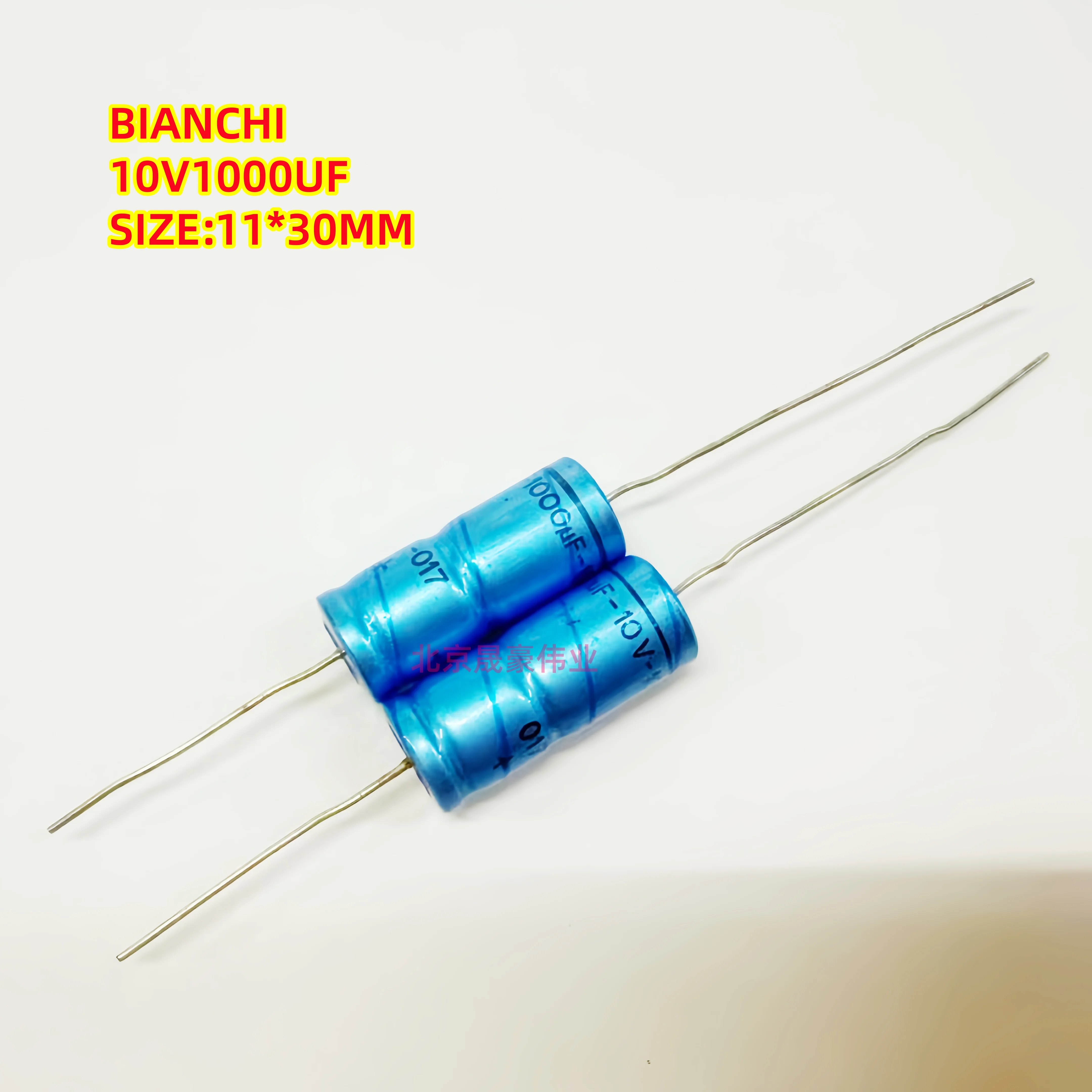 5pcs  Antique Dutch BIANCHI 10V1000UF Axial Heat Filter Aluminum Electrolytic Capacitor 1000UF 10V Volume: 11x30mm