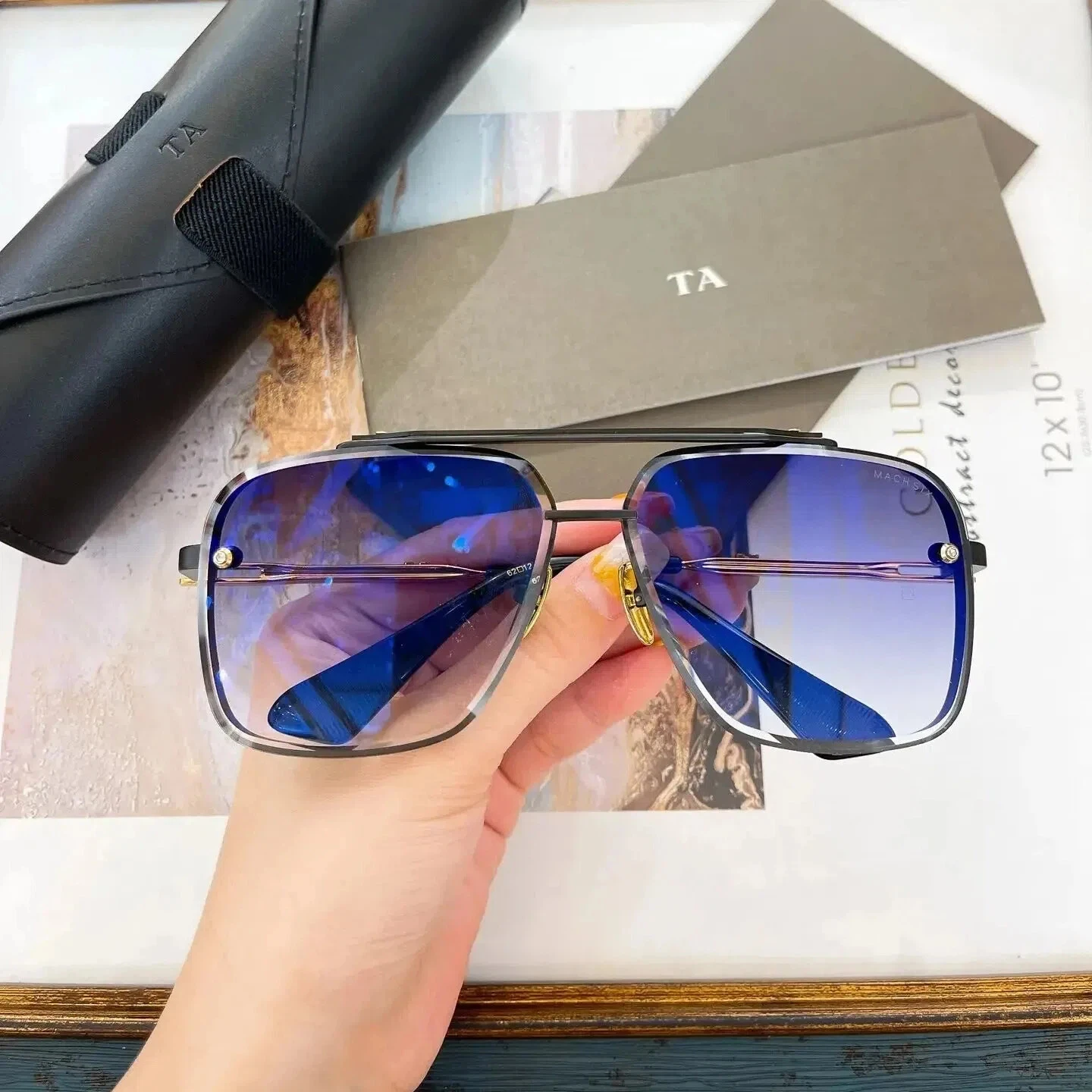 

Original Factory For DIYTA DT MACH SIX With Brand Box UV400 Gradient Driving Anti-Glare Trendy Alloy Frame Men Women Sunglasses