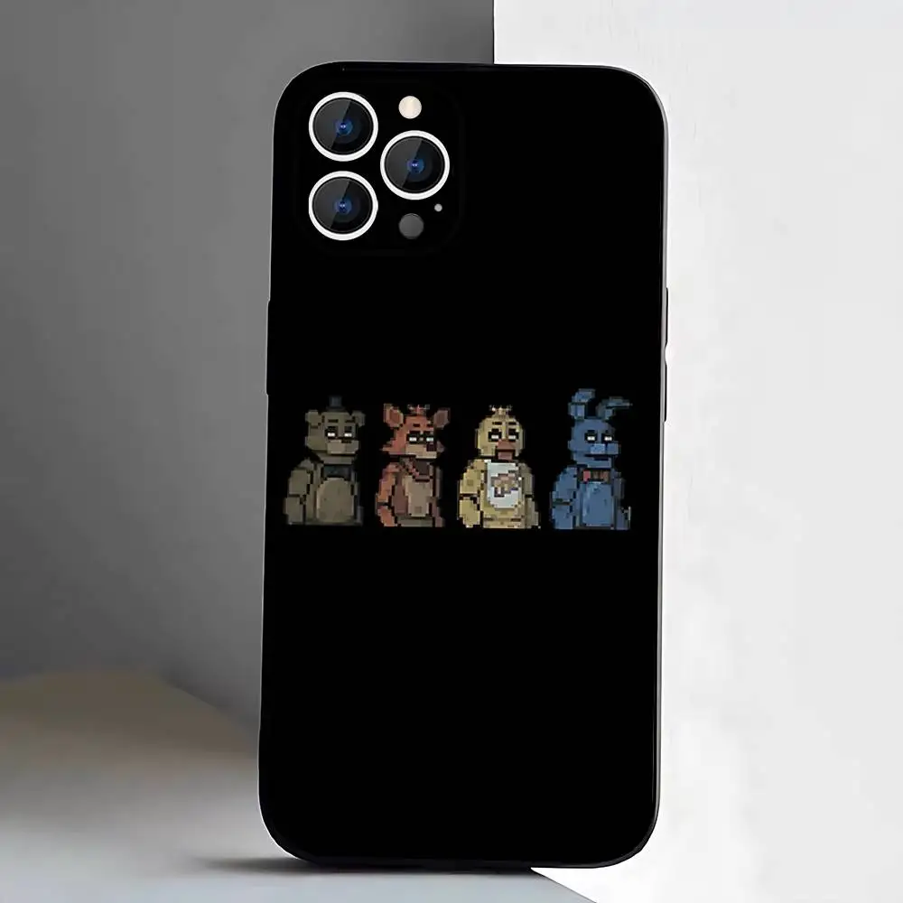 حافظة هاتف F-Fnaf من Five-Nights-At-Freddys لهاتف iPhone 17,16,15,14,13,12,11,Pro,XS,Max,XR,Plus,E,SE4,غطاء ناعم أسود صغير #4