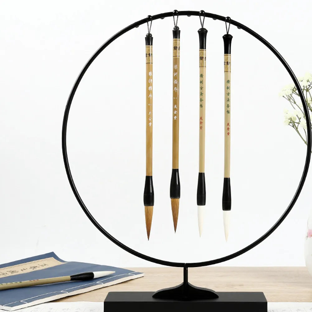 

Creative Iron Circular Brush Pen Rack Practical Desktop Decor Writing Holder Brush Pen Rack Desktop Decor