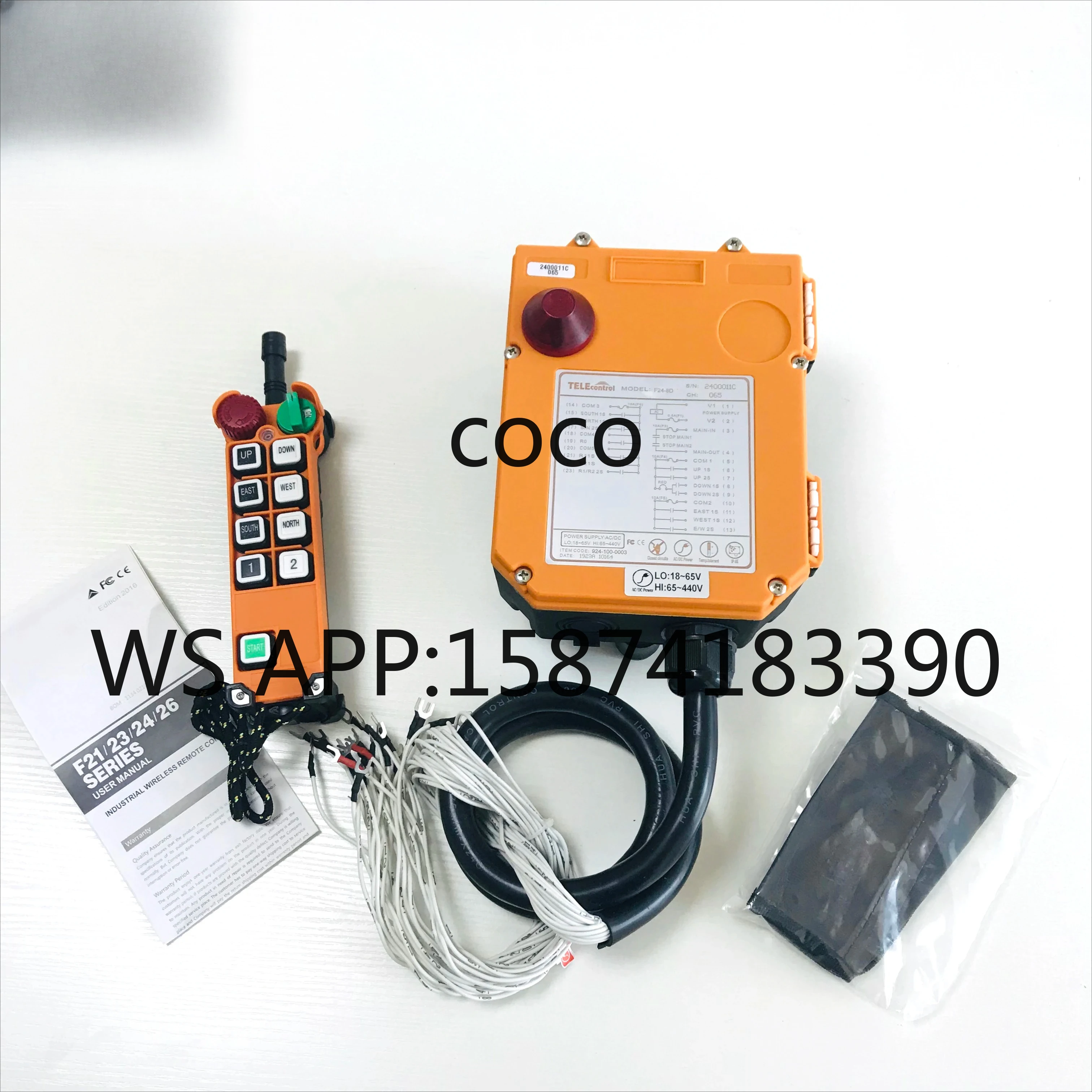 Industrial F24-8D Wireless Radio Remote Controller, Waterproof Transmitter Receiver Control Switch