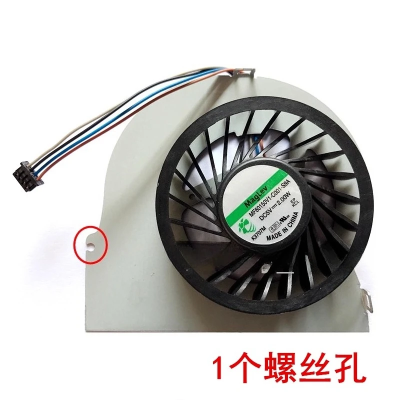 Ventilador de refrigeración de CPU de repuesto con 1 orificio para tornillo para HP Probook Elitebook 8570W 8560W Series Cooler DC5V 2,00W 4 pines