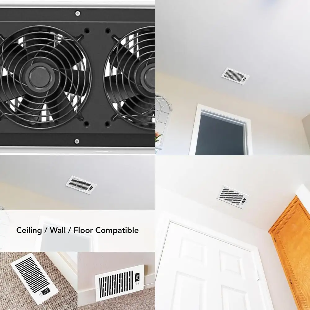 

6 x 12 Register Booster Fan with Smart App Control, Quiet Operation, Auto Thermostat, and 10 Speed Settings