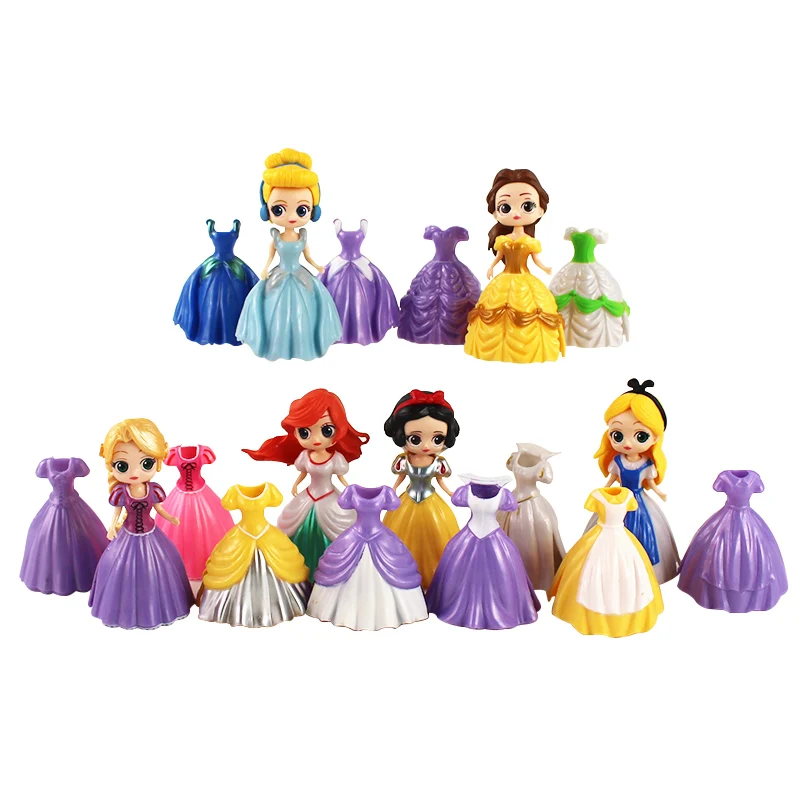 ディズニー フィギュア 人形 アリス 白雪姫 ベル アリエル ラプンツェル 24 個プリンセスシンデレラベルアリス白雪姫アリエルラプンツェル Pvc