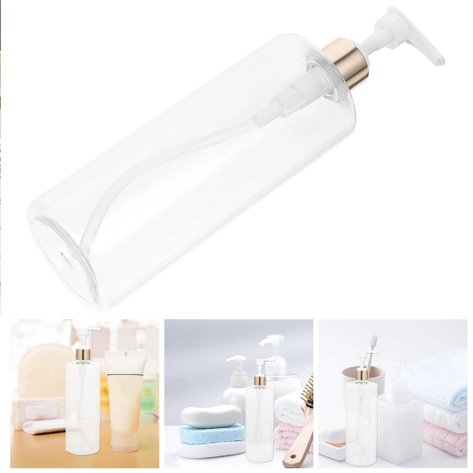 

1pc Handwash Dispenser Bottle Lotion Shampoo Container Foaming Leak-Proof Plastic Bathroom Container