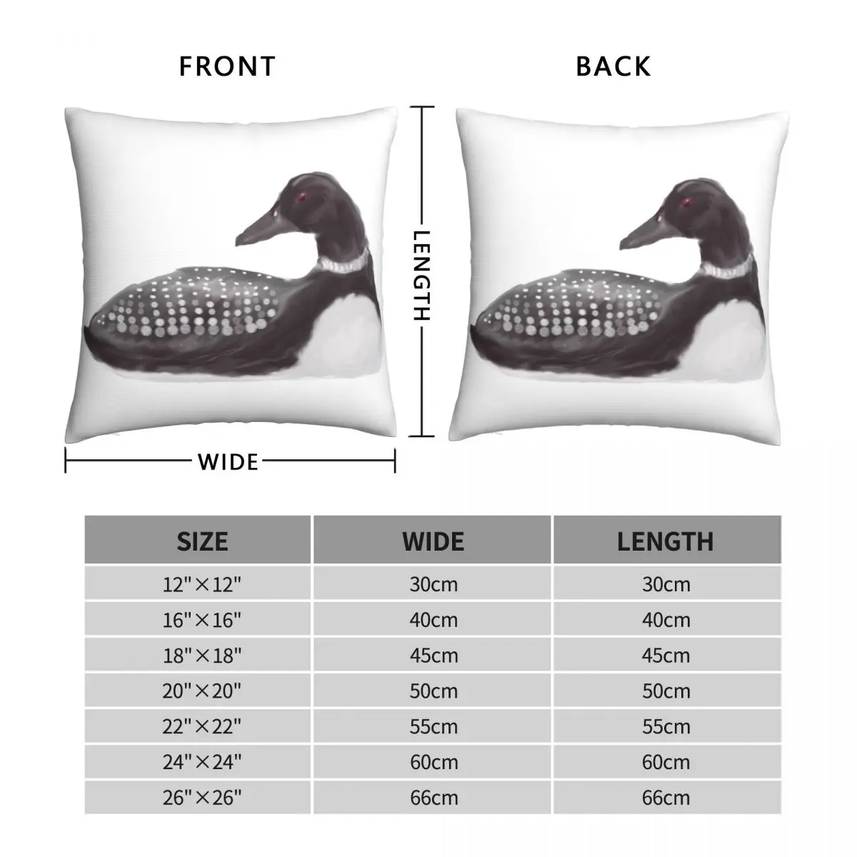 Loon-y Pillowcase Polyester Linen Velvet Pattern Zip Decor Sofa Seater Cushion Cover