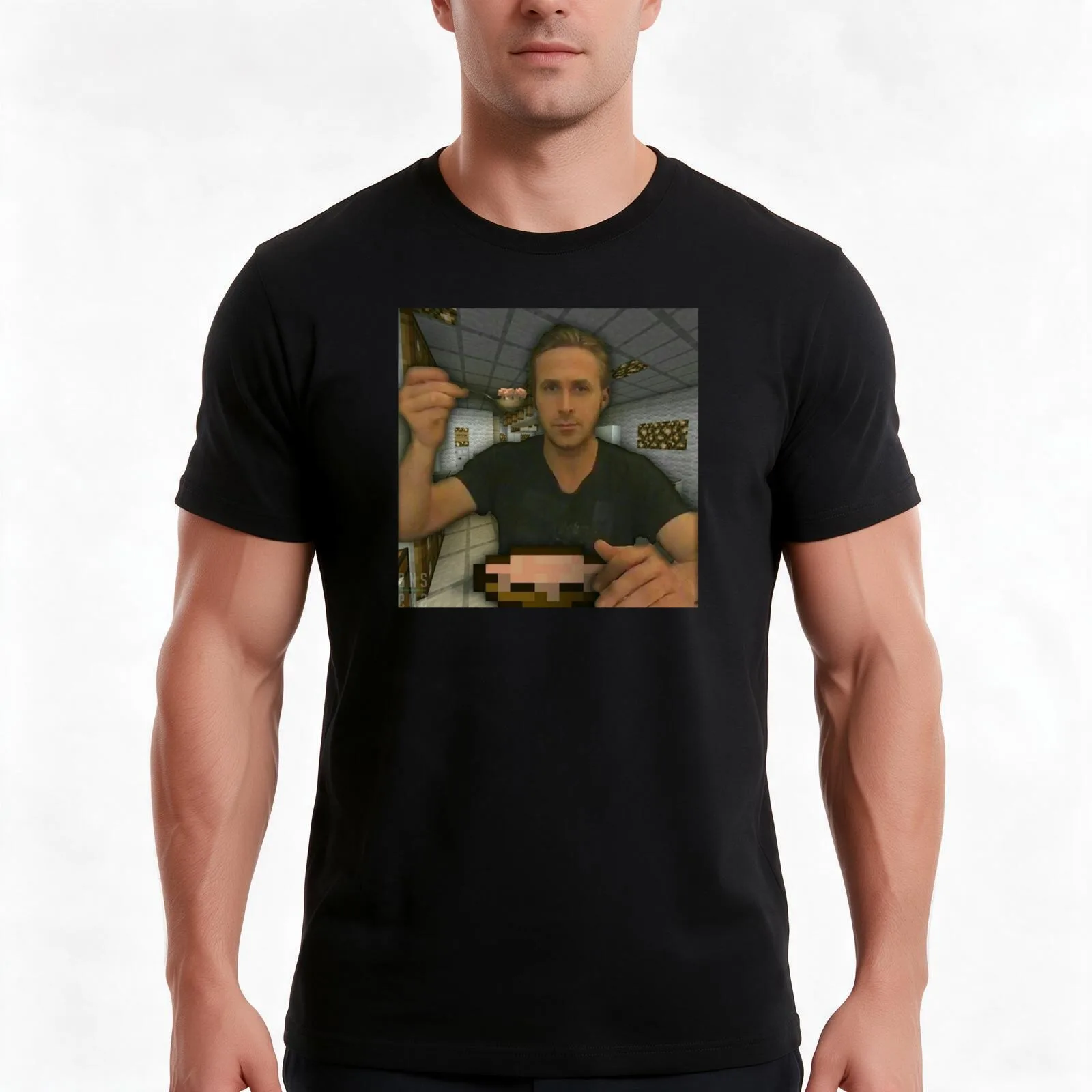 ryan gosling eats his beet soup T-Shirt, Summer Casual Cotton Tee, Oversized Streetwear Tops, Vintage Graphic Print, 100% Cotton