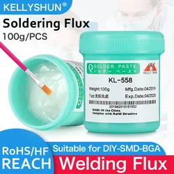 KELLYSHUN Lead-free BGA flux no-clean SMD PCB phone repair welding rosin solder paste flux paste soldering oil NC559 100g