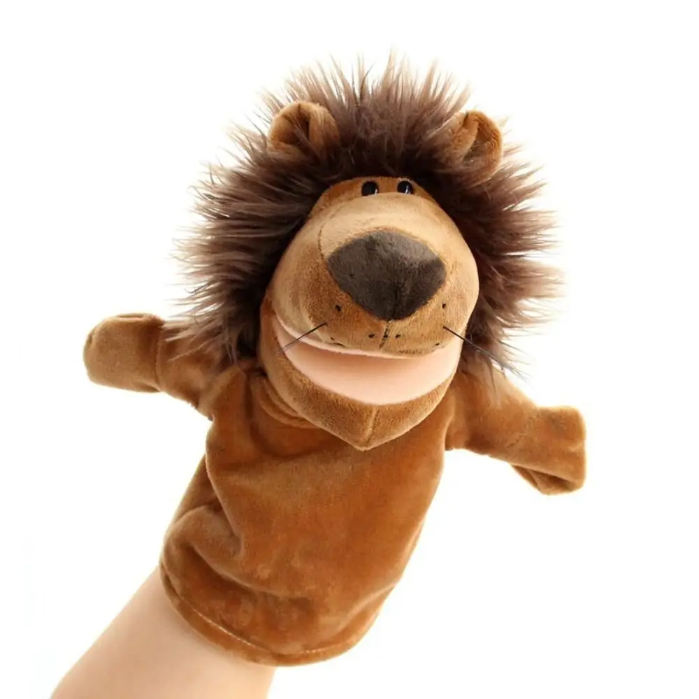 Durable Soft Hand Finger Puppet Cartoon Hippo Pig Plushed Doll Elephant Monkey Cute Baby Educational Toys Narrate