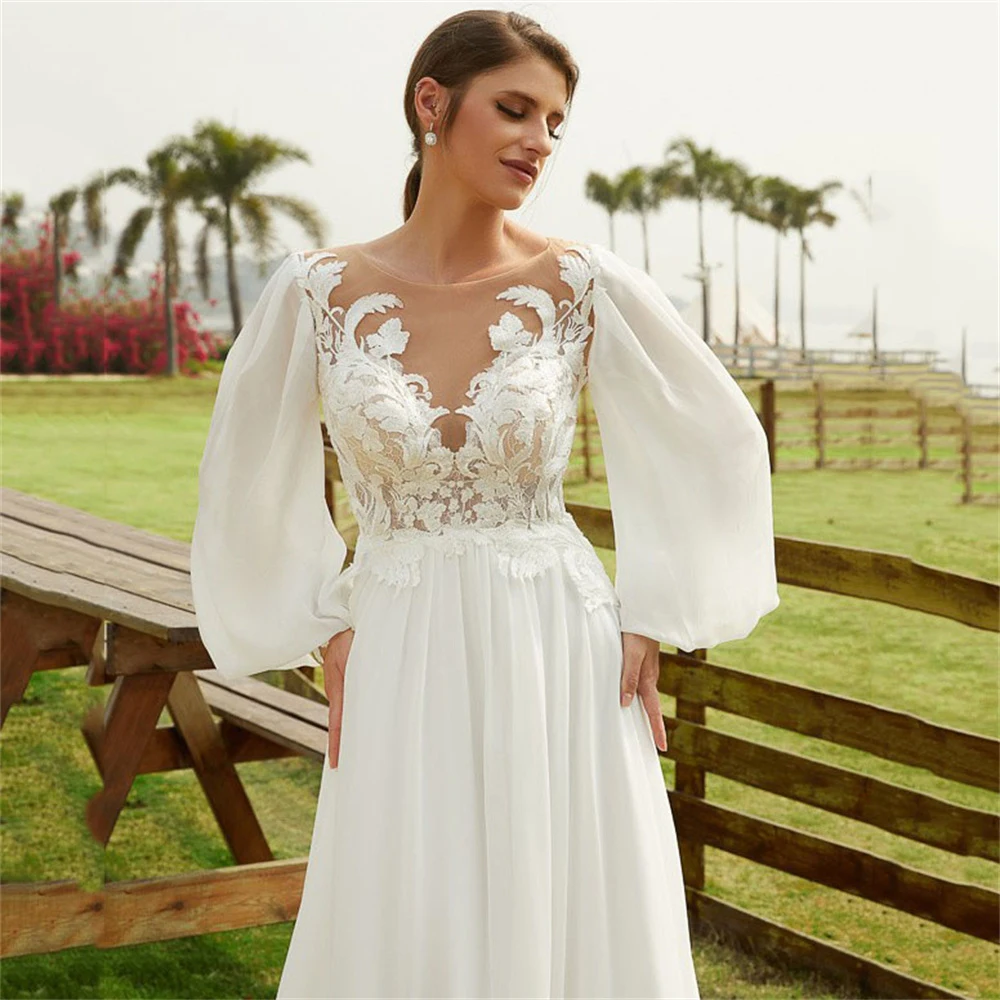 Celebrity Quality V-Neck Women Wedding Dresses Sexy Backless A-Line Bridal Gowns Mopping Length Princess Vestidos De Novias 2024