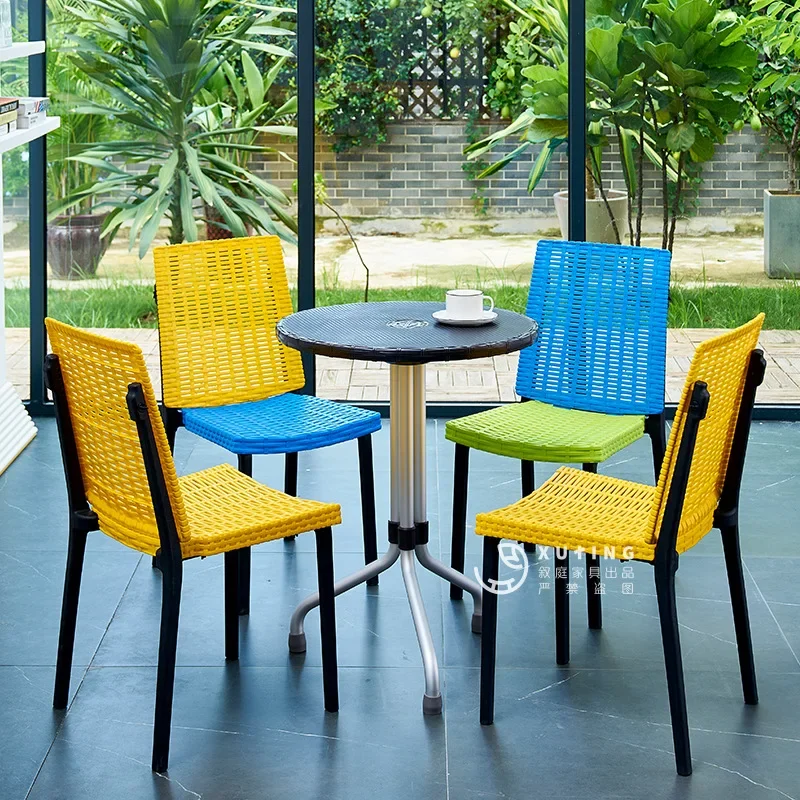 Plastic tables and chairs Outdoor children Children's leisure Injection molding table and chair Leisure courtyard Balcony Interi