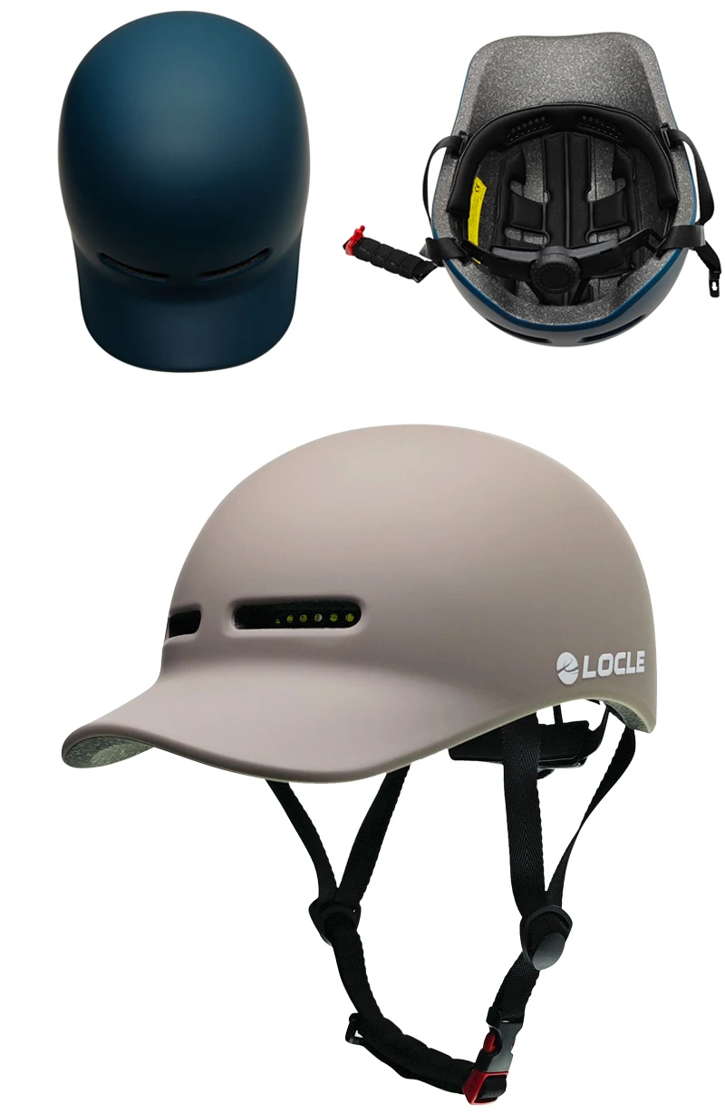 LOCLE Ultraleichter Fahrradhelm im Kappenstil mit Sonnenblende für Herren und Damen, In-Mold-Mountainbike-MTB-Fahrradhelm – Detail 7