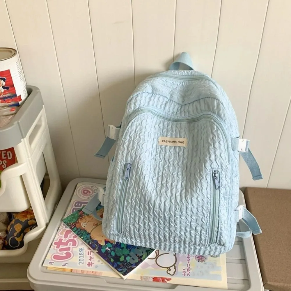 Draagbare effen kleur studenten schooltas eenvoudige waterdichte rugzak met grote capaciteit snoepkleurige dagrugzak universiteitsrugzak reizen