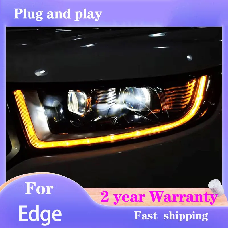 

Car styling for Ford Edge Head Light 2015-2018 Edge Headlight Edge DRL Turn Signal Low High Beam Projector Lens