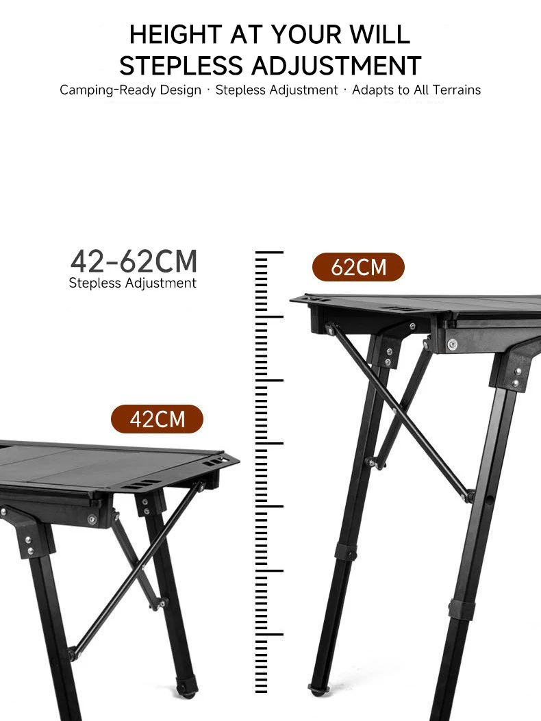 Folding IGT Tactical Table and Lightweight Aluminum Chair Set Heavy Duty Portable for Outdoor Camping and Kitchen Use