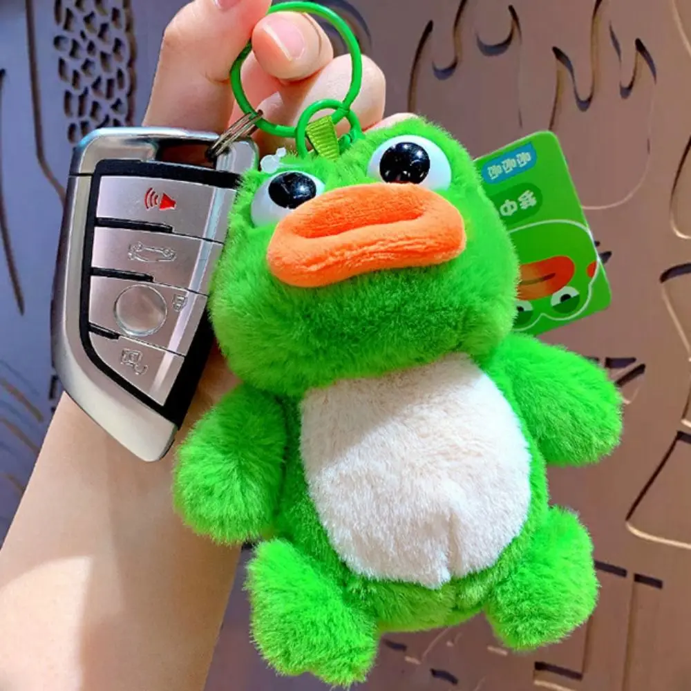 Colección de llaveros de muñeco de rana de peluche de algodón PP, colgante de Animal relleno esponjoso, colgante de bolsa de rana INS de dibujos animados, regalos para niños