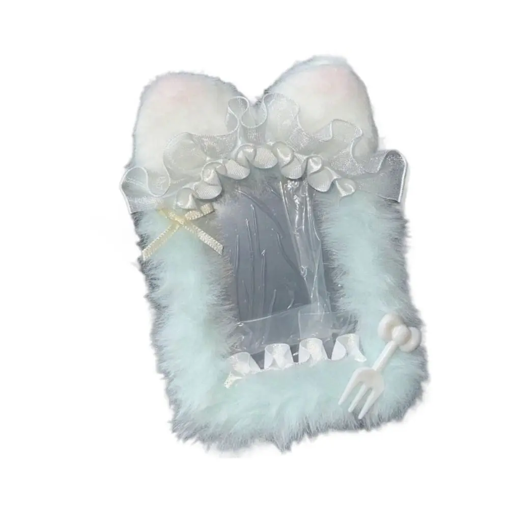 

Портативный стильный мультяшный плюшевый держатель для карт, кружевной защитный чехол для фото с кошачьими ушками, сделай сам, готовый идентификатор продукта, кредитный чехол для студентов