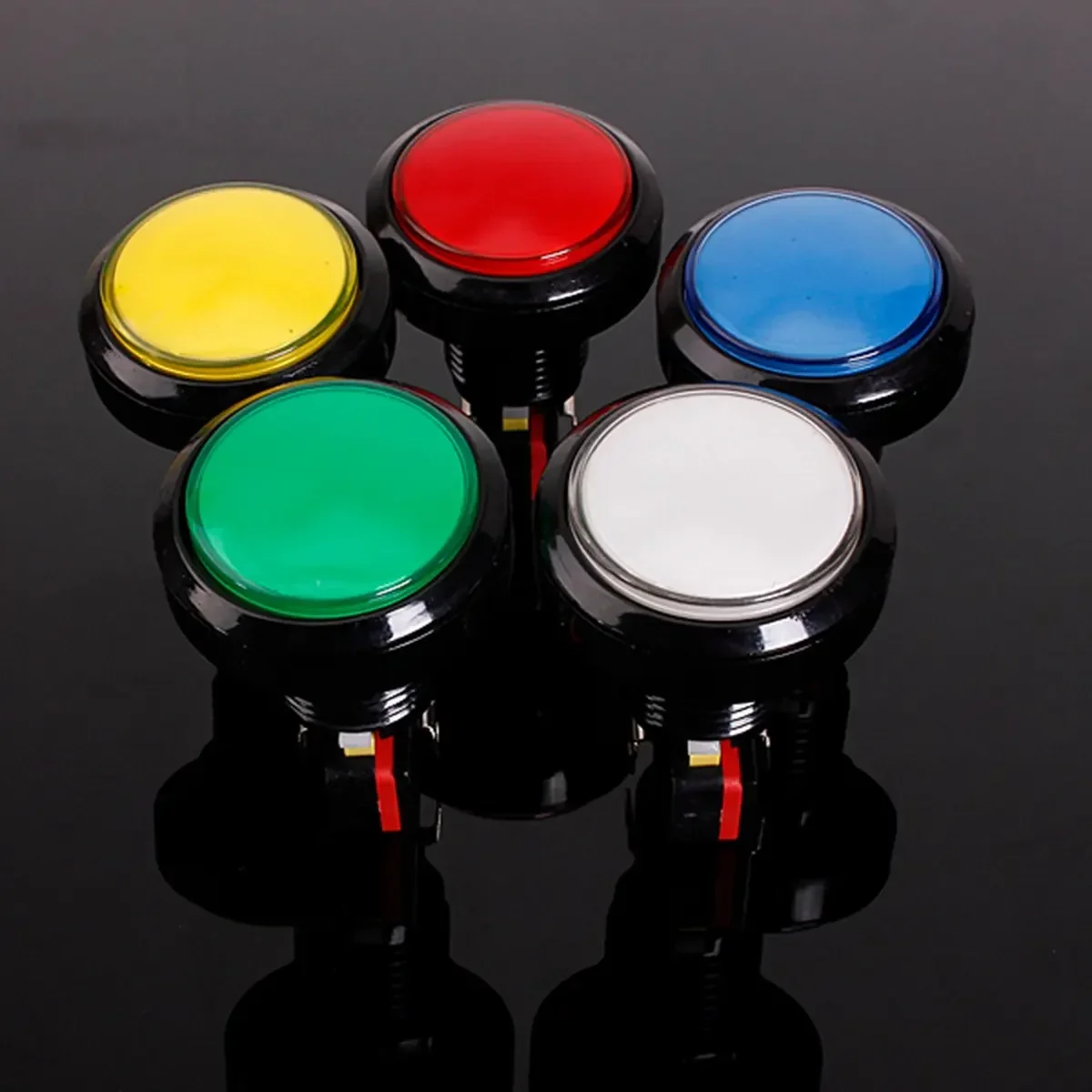 Green/Yellow/Red/White/Blue 45mm Push Button Arcade Button Led Micro Switch 5V/12V Power Button Switch Set