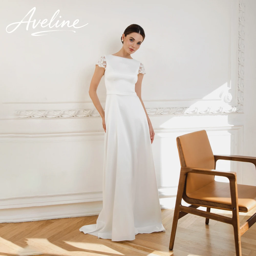 Elegant Appliques Lace A-Line Wedding Dress Women 2026 Cap Sleeve Backless  Bridal Gown Sweep Train Vestidos De Novia Customized