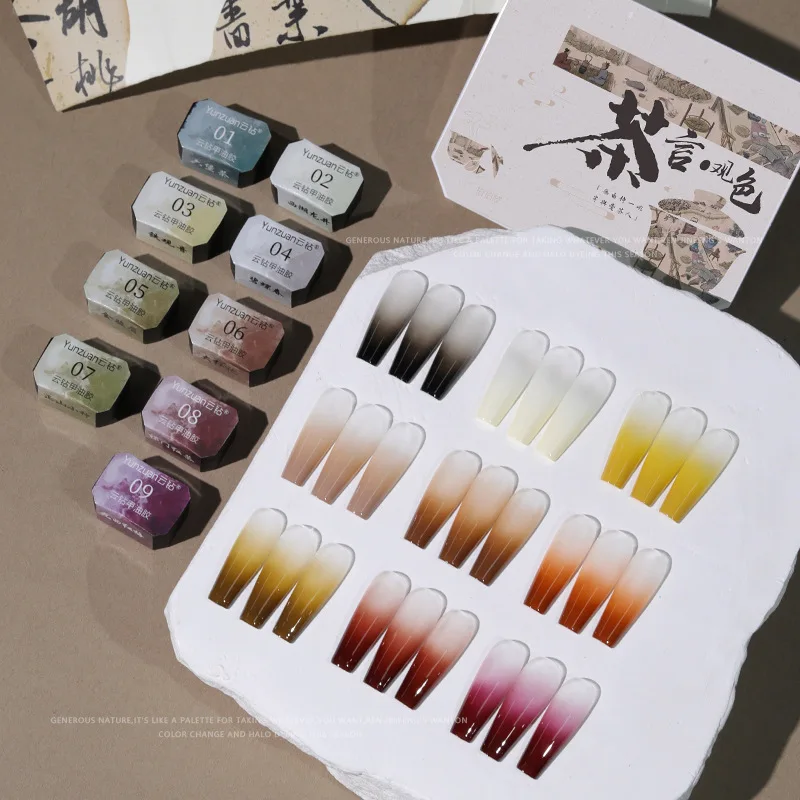 Pintura a óleo de 9 grades, gel sólido, pigmento para arte em unhas, cola, criação de arte em unhas, designs para manicure, faça você mesmo