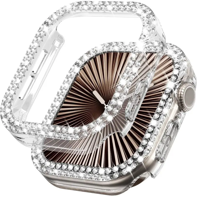 Bling Diamond Hollow Case for Apple Watch 46mm 42mm 40mm 41/44/45/49/41mm for iWatch Series 11 10 9 8 7 6 5 4 3 Protector Cover - Image 11