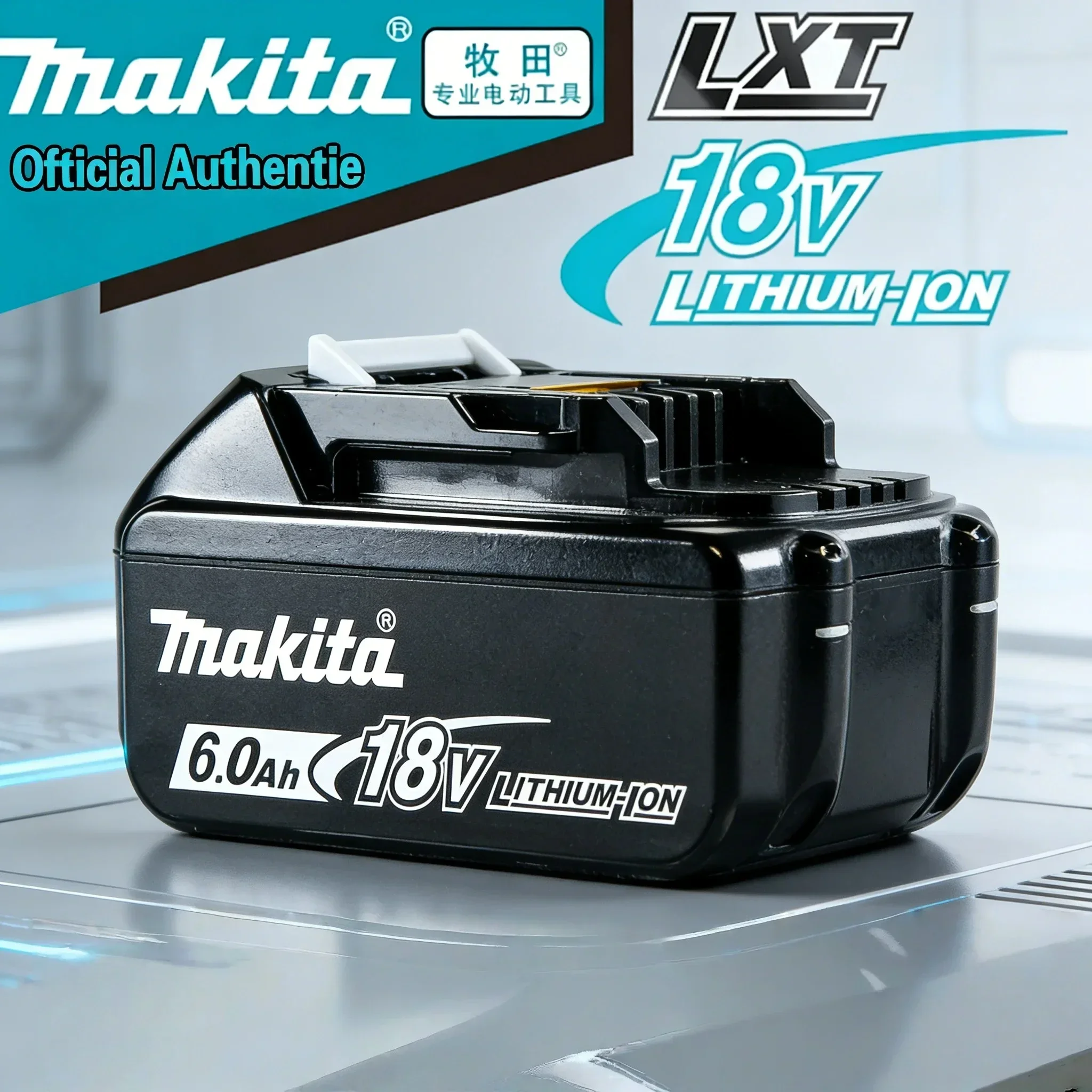 Makita 18V 6.0Ah Akku Original Lithium-Ionen Wiederaufladbarer Akku 18V 6000mAh Ersatzakku BL1860 BL1850 BL1860B Original Makita BL1860 18V 6.0Ah Lithium-Akku, kompatibel mit BL1815 BL1830B BL1840