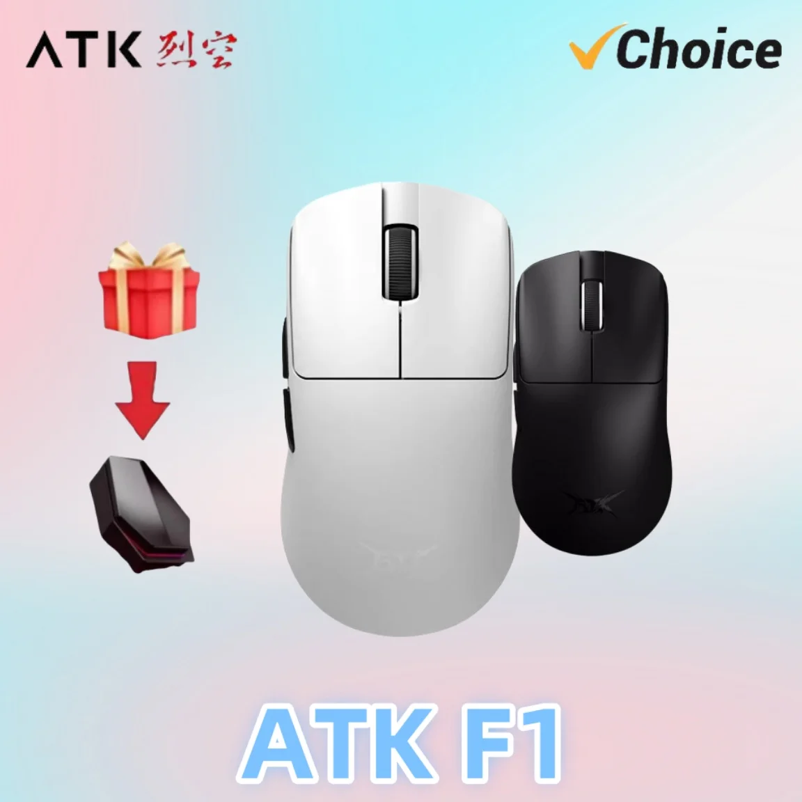 

ATK Liekong F1 Pro MAX Wireless 8k Dual Mode Mouse Paw3950 Ultimate Customized Lightweight Mouses Ergonomics Esports Accessory