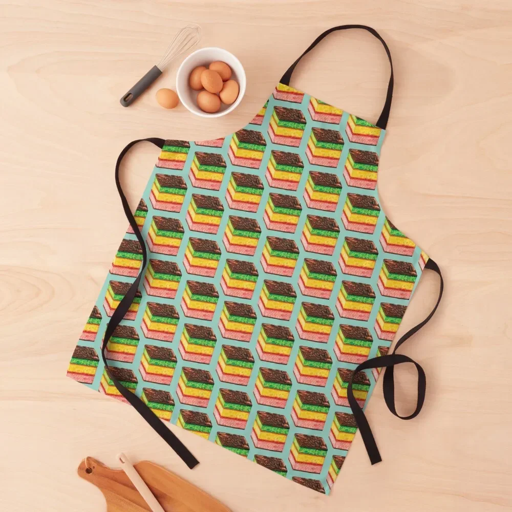 

Italian Rainbow Cookie Pattern - Blue Apron Dress Chef jacket men Apron