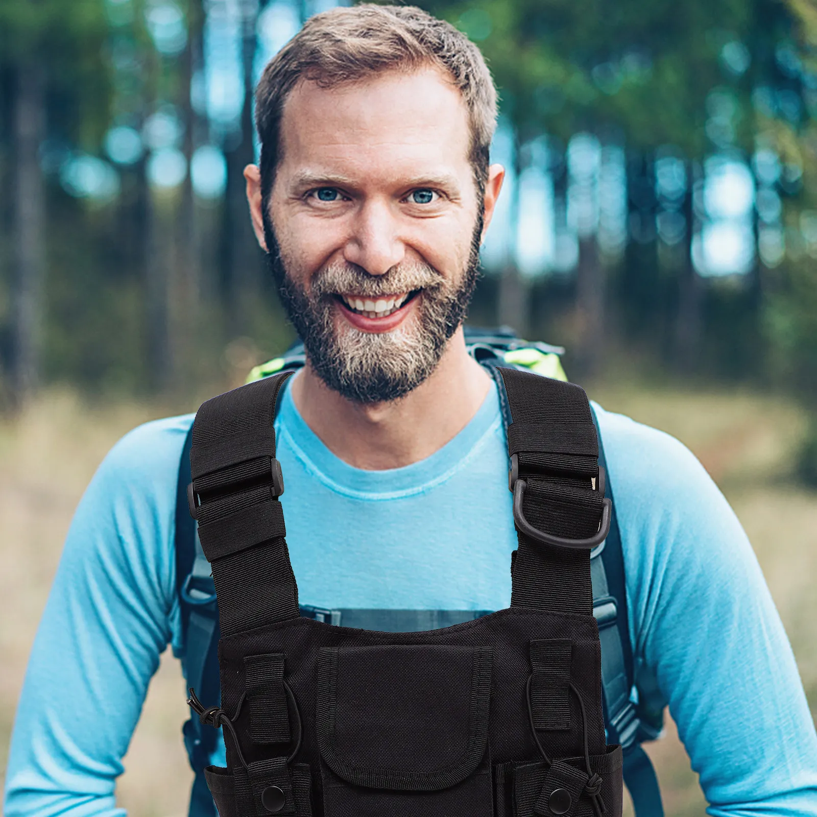 

Радиосумка-нагрудник: практичный дизайн, высококачественный материал, прочность, регулируемые плечевые ремни для бега и альпинизма