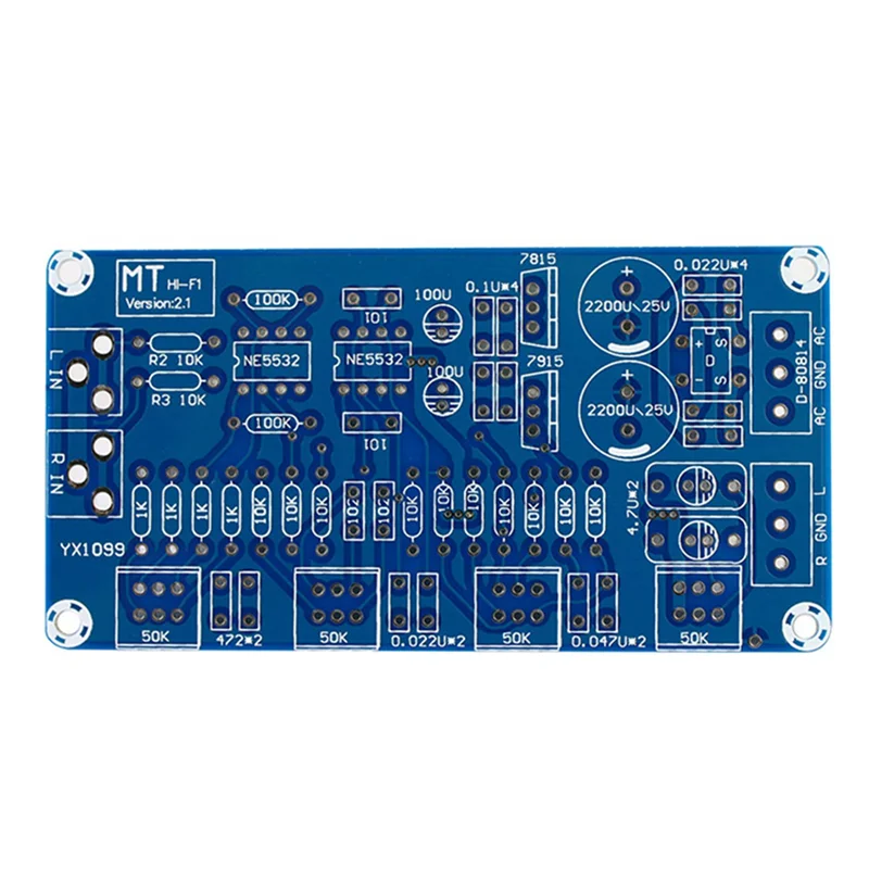 AS95-Amplificatore NE5532 Preamplificatore Preamplificatore Volume Tono Controllo Scheda Finita Alti Medio Gamma Basso EQ FAI DA TE Doppio AC 12 V - 18 V