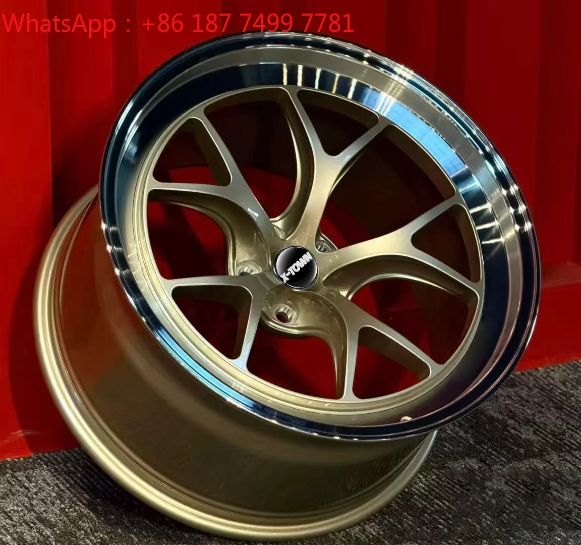 18-24 Inch 5X108 5X112 5X114.3 5X120 Polished Bronze Custom Alloy Passenger Car Wheel Rims Universal Sport Wheels